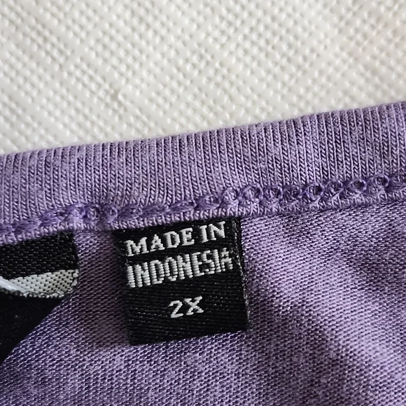 Colleen Lopez Purple Lace Sleeve Blouse - Picture 7 of 8